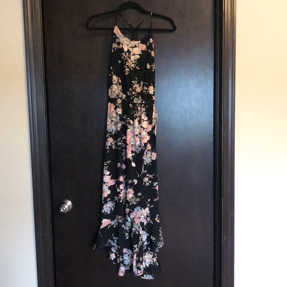 Long Floral Print Dress